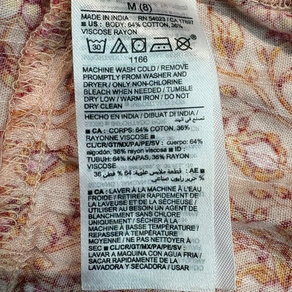 Pink Floral Foliage Off-The-Shoulder Whimisical Tiered Swing Dress Girls SKU:94G - Picture 5 of 5